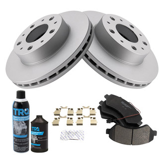 TRQ® - Front Disc Brake Kit with Semi-Metallic Pads