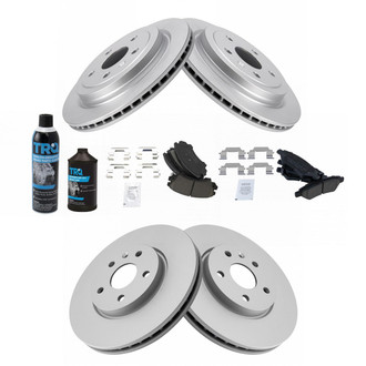 TRQ® - Front and Rear Disc Brake Kit with Ceramic Pads