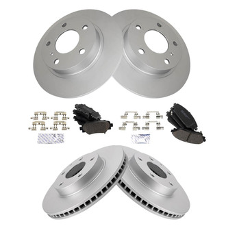 TRQ® - Front and Rear Disc Brake Kit with Ceramic Pads
