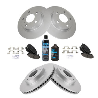 TRQ® - Front and Rear Disc Brake Kit with Ceramic Pads