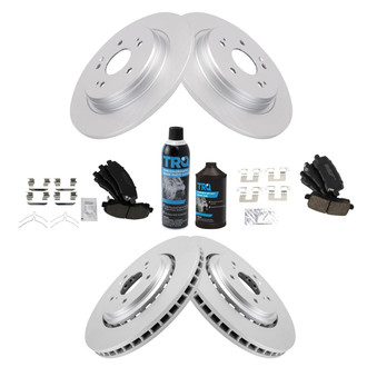 TRQ® - Front and Rear Disc Brake Kit with Ceramic Pads