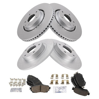 TRQ® - Front and Rear Disc Brake Kit with Ceramic Pads