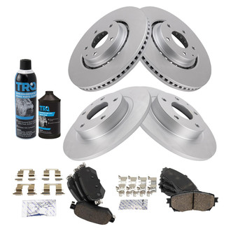 TRQ® - Front and Rear Disc Brake Kit with Ceramic Pads