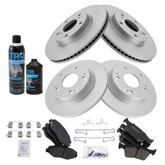 TRQ® - Front and Rear Disc Brake Kit with Ceramic Pads