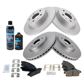 TRQ® - Front and Rear Disc Brake Kit with Ceramic Pads