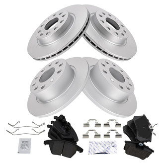 TRQ® - Front and Rear Disc Brake Kit with Ceramic Pads