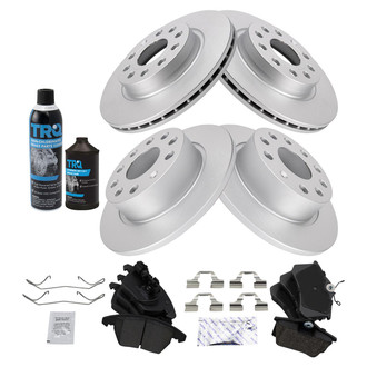 TRQ® - Front and Rear Disc Brake Kit with Ceramic Pads