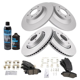 TRQ® - Front and Rear Disc Brake Kit with Ceramic Pads