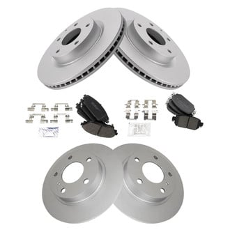 TRQ® - Front and Rear Disc Brake Kit with Ceramic Pads
