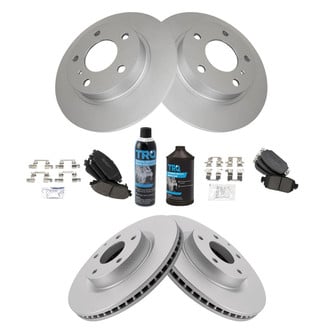 TRQ® - Front and Rear Disc Brake Kit with Ceramic Pads
