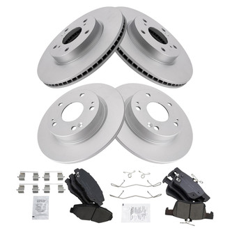 TRQ® - Front and Rear Disc Brake Kit with Ceramic Pads