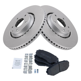 TRQ® - Front Disc Brake Kit with Semi-Metallic Pads