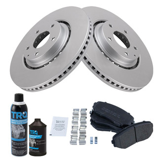 TRQ® - Front Disc Brake Kit with Semi-Metallic Pads