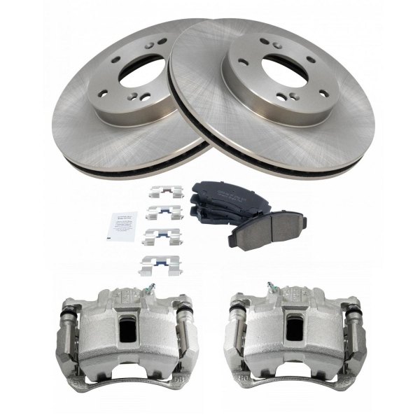 TRQ® - Ceramic Brake Pad & Rotor Kit with Calipers