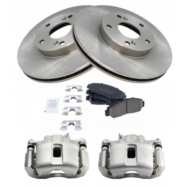 TRQ® - Ceramic Brake Pad & Rotor Kit with Calipers