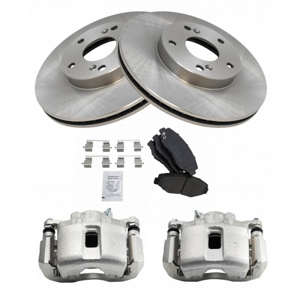 TRQ® - Ceramic Brake Pad & Rotor Kit with Calipers