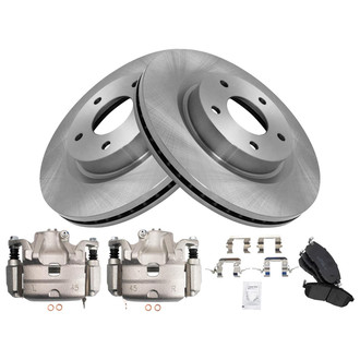 TRQ® - Front Disc Brake Kit with Ceramic Pads and Calipers