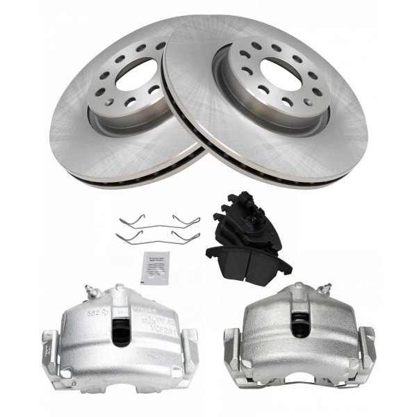TRQ® - Ceramic Brake Pad & Rotor Kit with Calipers