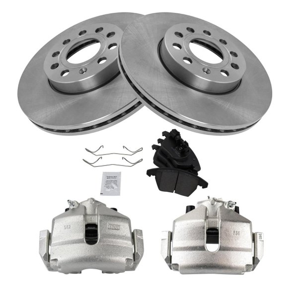 TRQ® - Ceramic Brake Pad & Rotor Kit with Calipers