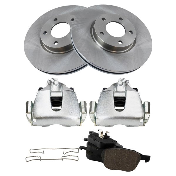 TRQ® - Ceramic Brake Pad & Rotor Kit with Calipers