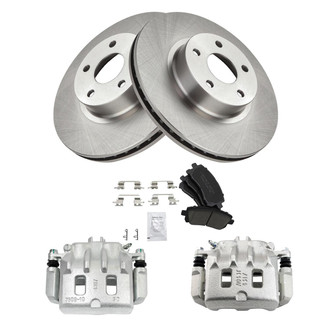 TRQ® - Front Disc Brake Kit with Ceramic Pads and Calipers