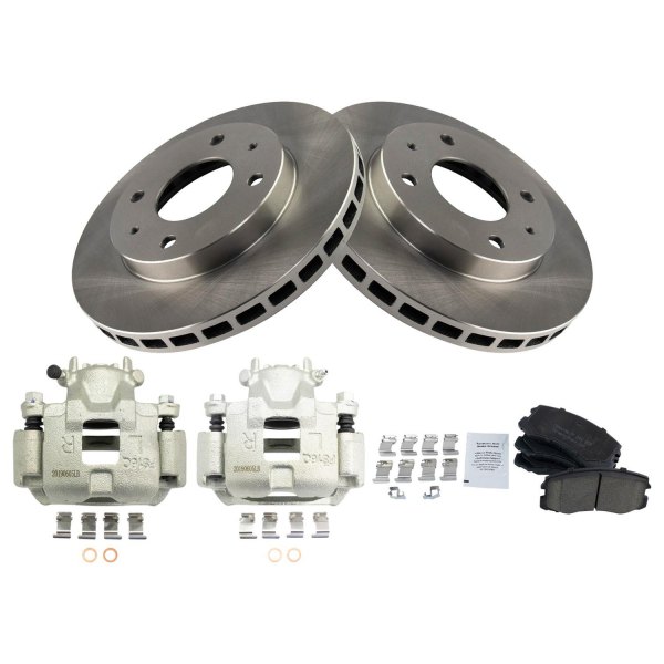 TRQ® - Ceramic Brake Pad & Rotor Kit with Calipers