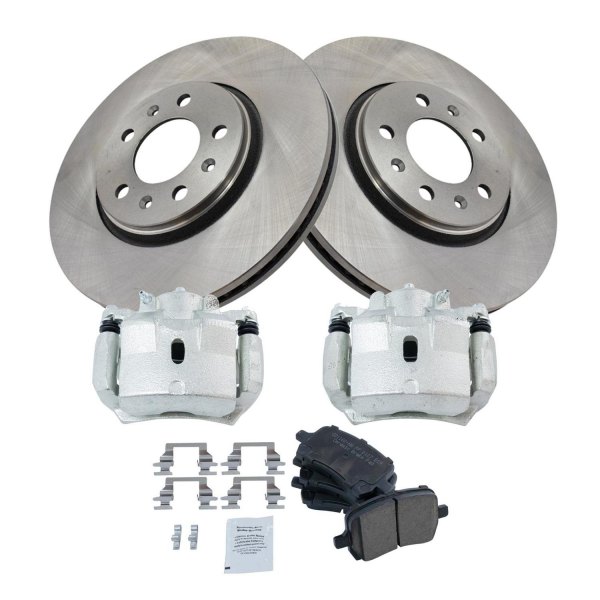 TRQ® - Ceramic Brake Pad & Rotor Kit with Calipers