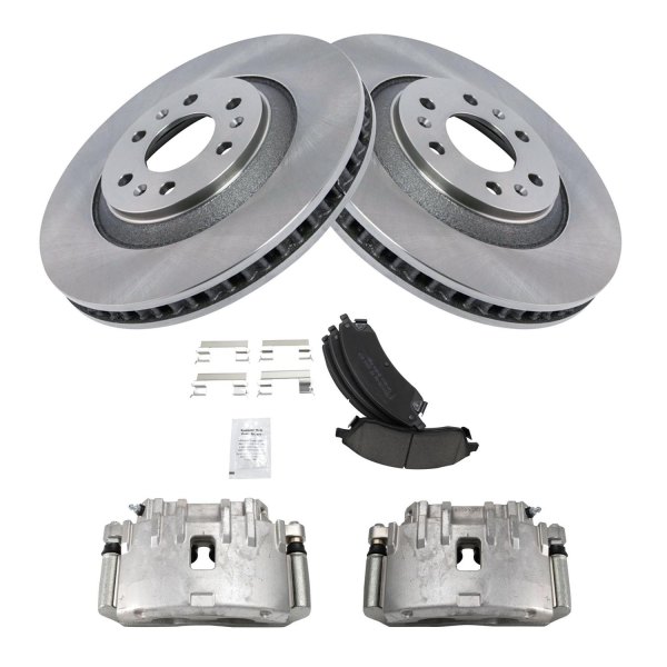 TRQ® - Ceramic Brake Pad & Rotor Kit with Calipers