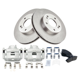 TRQ® - Front Disc Brake Kit with Ceramic Pads and Calipers