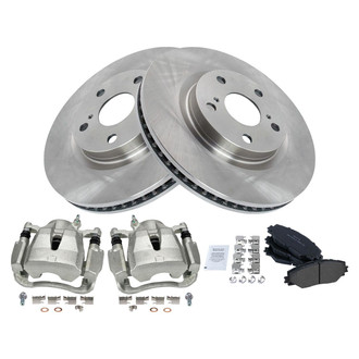 TRQ® - Disc Brake Kit with Semi-Metallic Pads and Calipers
