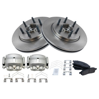 TRQ® - Disc Brake Kit with Semi-Metallic Pads and Calipers