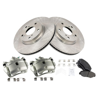 TRQ® - Disc Brake Kit with Semi-Metallic Pads and Calipers