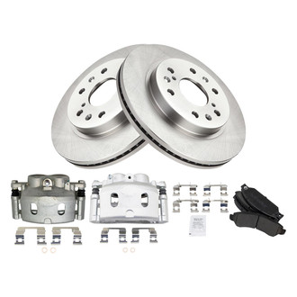 TRQ® - Front Disc Brake Kit with Semi-Metallic Pads and Calipers