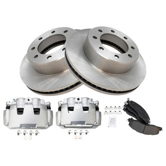 TRQ® - Front Disc Brake Kit with Semi-Metallic Pads and Calipers