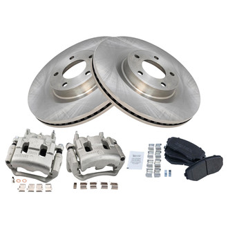 TRQ® - Disc Brake Kit with Semi-Metallic Pads and Calipers
