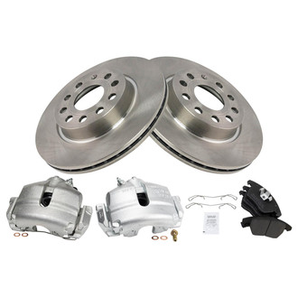 TRQ® - Front Disc Brake Kit with Semi-Metallic Pads and Calipers