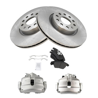 TRQ® - Front Disc Brake Kit with Semi-Metallic Pads and Calipers