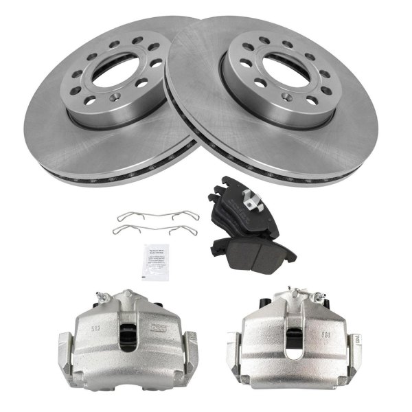 TRQ® - Front Disc Brake Kit with Semi-Metallic Pads and Calipers