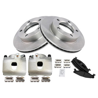 TRQ® - Disc Brake Kit with Semi-Metallic Pads and Calipers