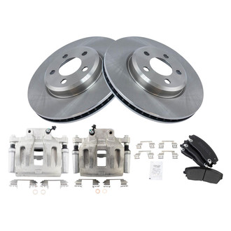 TRQ® - Front Disc Brake Kit with Semi-Metallic Pads and Calipers