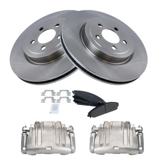 TRQ® - Front Disc Brake Kit with Semi-Metallic Pads and Calipers
