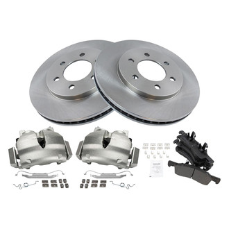 TRQ® - Front Disc Brake Kit with Semi-Metallic Pads and Calipers