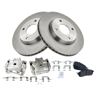 TRQ® - Disc Brake Kit with Semi-Metallic Pads and Calipers
