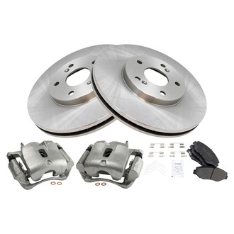TRQ® - Disc Brake Kit with Semi-Metallic Pads and Calipers