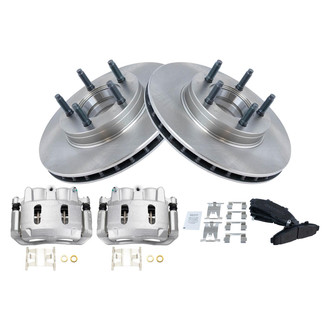 TRQ® - Front Disc Brake Kit with Semi-Metallic Pads and Calipers