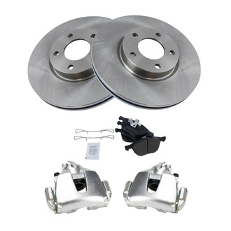 TRQ® - Front Disc Brake Kit with Semi-Metallic Pads and Calipers