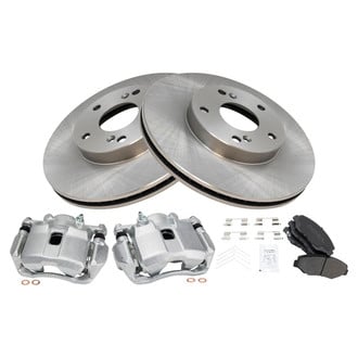 TRQ® - Front Disc Brake Kit with Semi-Metallic Pads and Calipers