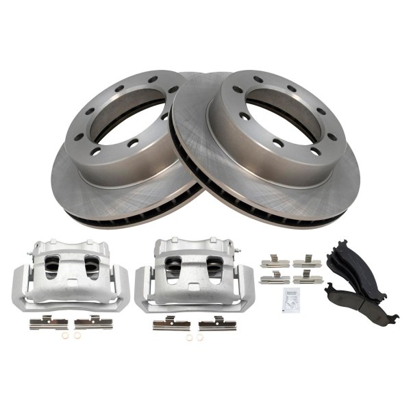 TRQ® - Semi-Metallic Brake Pad & Rotor Kit with Calipers