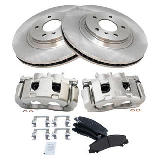 TRQ® - Disc Brake Kit with Semi-Metallic Pads and Calipers