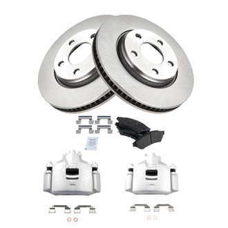 TRQ® - Front Disc Brake Kit with Semi-Metallic Pads and Calipers